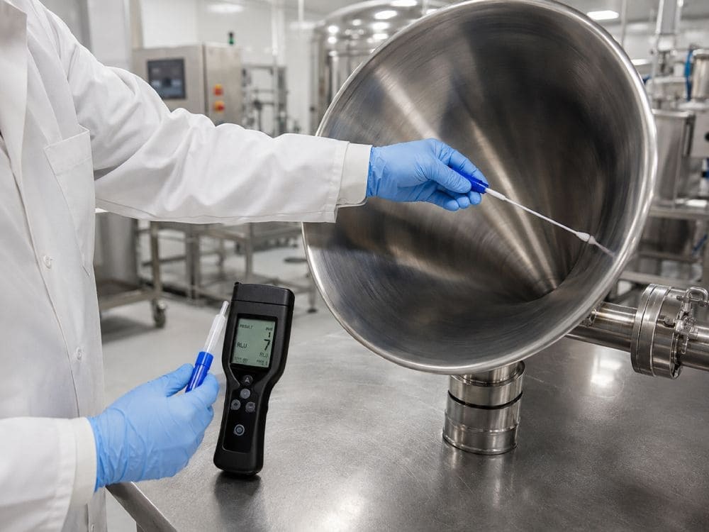 atp swab test filling machine sanitation verification