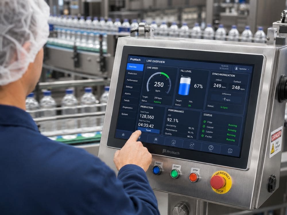 Automated plc control panel packaging line