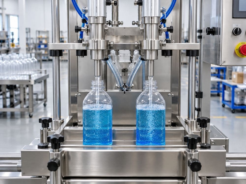 dual head semi automatic liquid filler upgrade