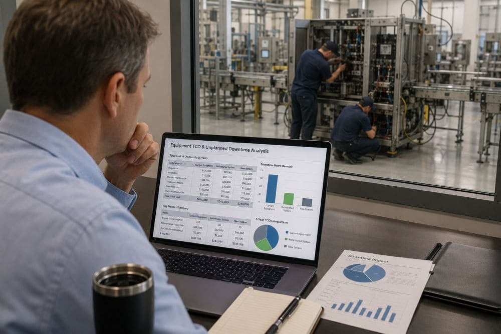 Filling line downtime total cost of ownership