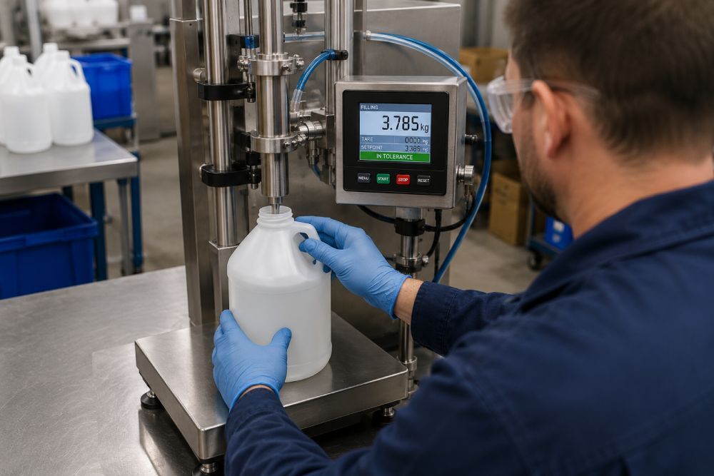 refurbished semi automatic liquid filler inspection oden