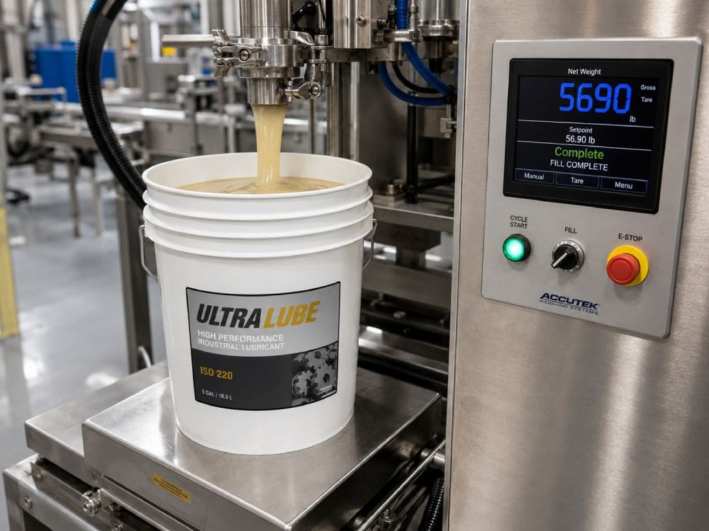 Semi automatic net weight pail filling machine
